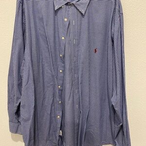 Ralph Lauren Men's Blue Checkered Shirt